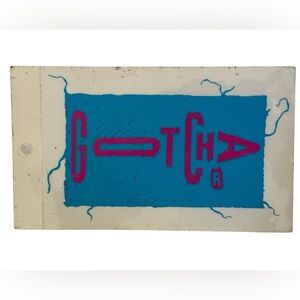 VTG Vintage GOTCHA Blue & Pink Surf Surfing Sticker